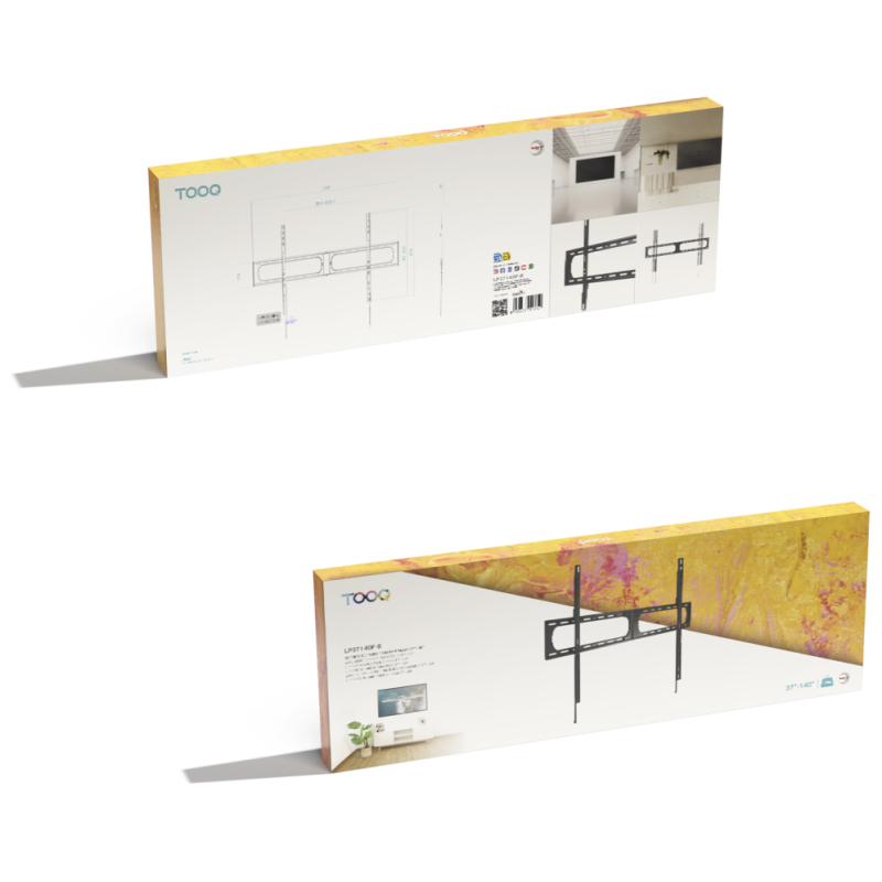 TooQ Soporte Fijo de Pared para Pantallas 37”-140”, Negro