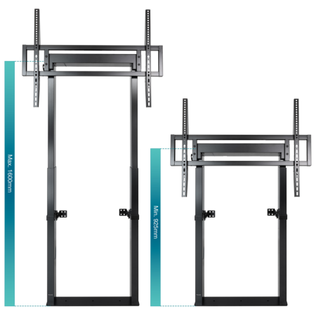 TooQ HIPERIÓN Soporte de Suelo/Pared Fijo para Pantallas 55″-100″, Negro