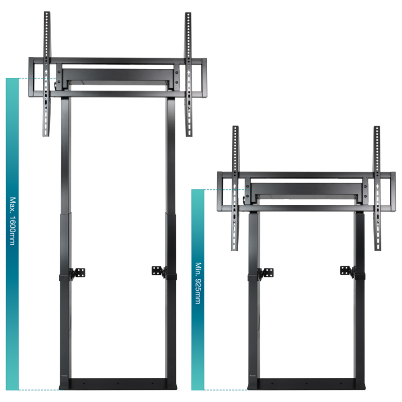 TooQ HIPERIÓN Soporte de Suelo/Pared Fijo para Pantallas 55″-100″, Negro