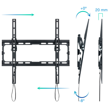 TooQ LP1071T-B soporte para TV 177,8 cm (70″) Negro
