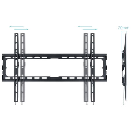 TooQ LP1080F-B soporte para TV 2,03 m (80″) Negro