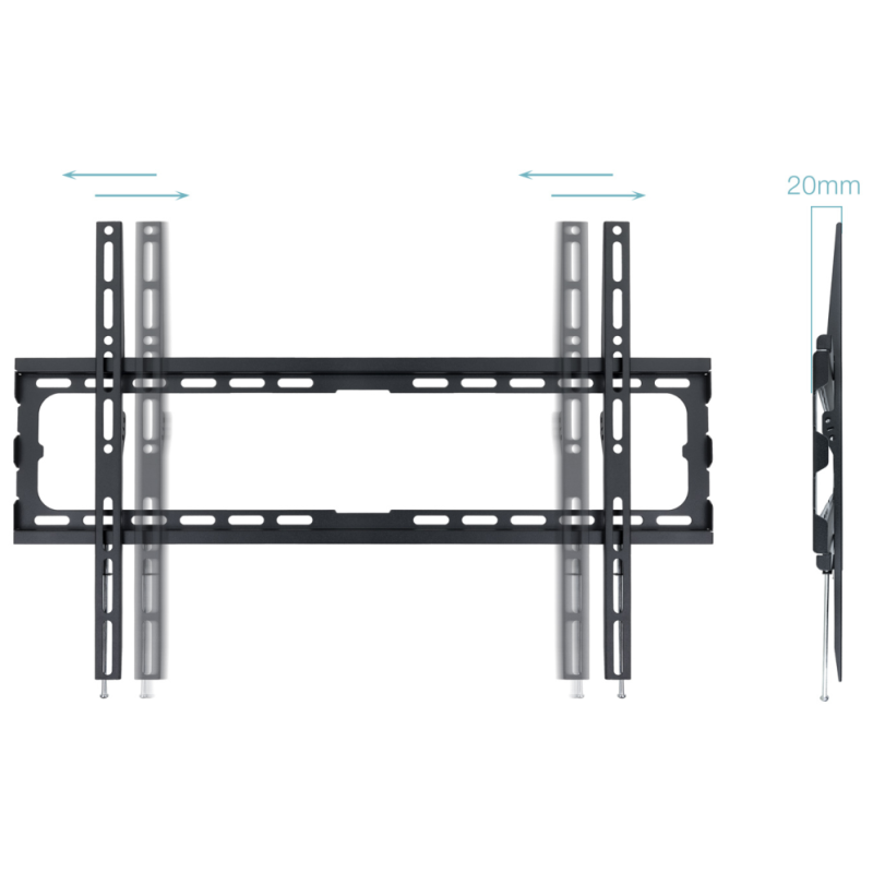 TooQ LP1080F-B soporte para TV 2,03 m (80″) Negro
