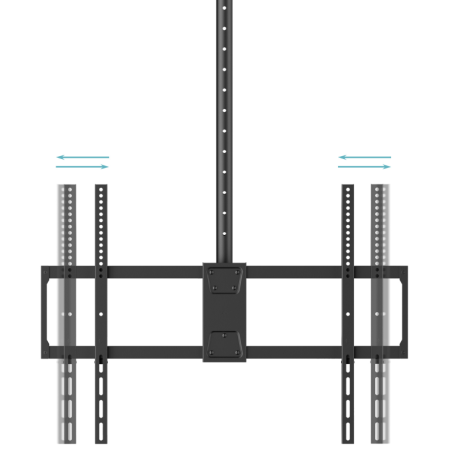 TooQ Soporte de Techo Extensible para Pantallas 50″-100″, Negro