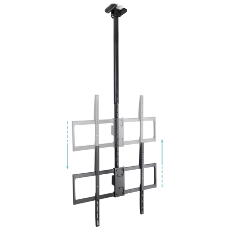 TooQ Soporte de Techo Extensible para Pantallas 50″-100″, Negro