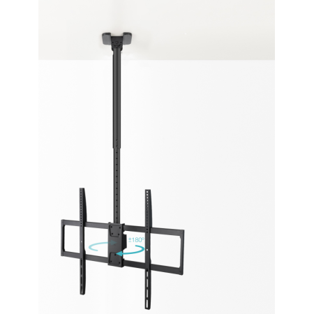 TooQ Soporte de Techo Extensible para Pantallas 50″-100″, Negro
