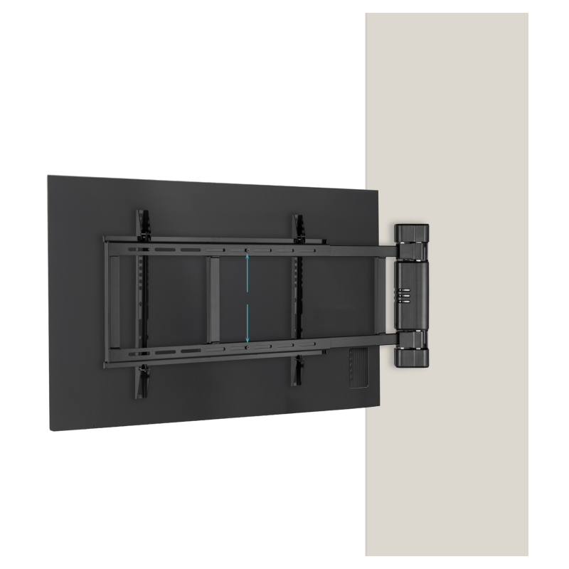 TooQ Soporte de pared Con regulación eléctrica para pantallas de 32” – 75”, Negro