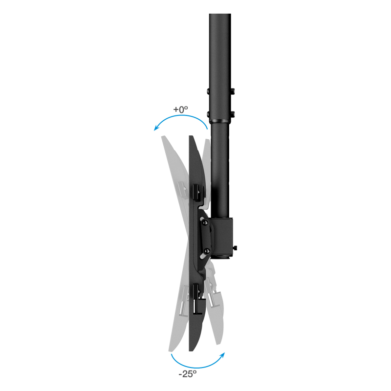 TooQ Soporte de Techo para Pantallas 32″-75″, Negro