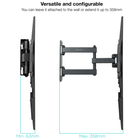 TooQ Soporte de pared para pantallas 32”- 55”