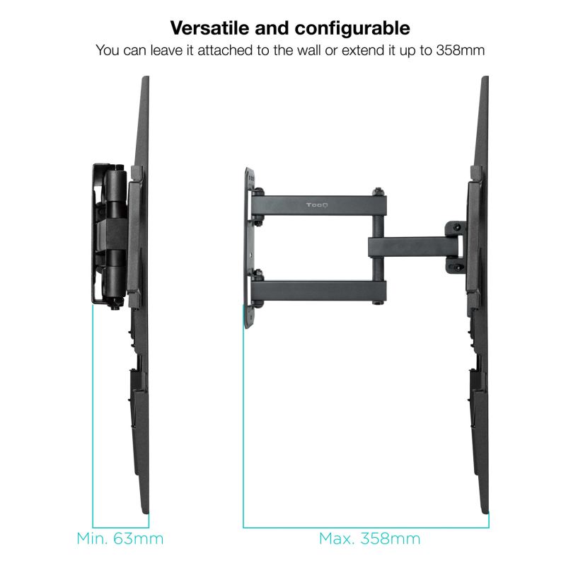 TooQ Soporte de pared para pantallas 32”- 55”