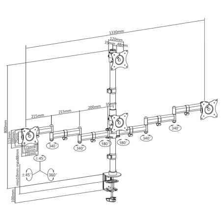 AISENS DT27TSR-379 soporte para TV 68,6 cm (27″)