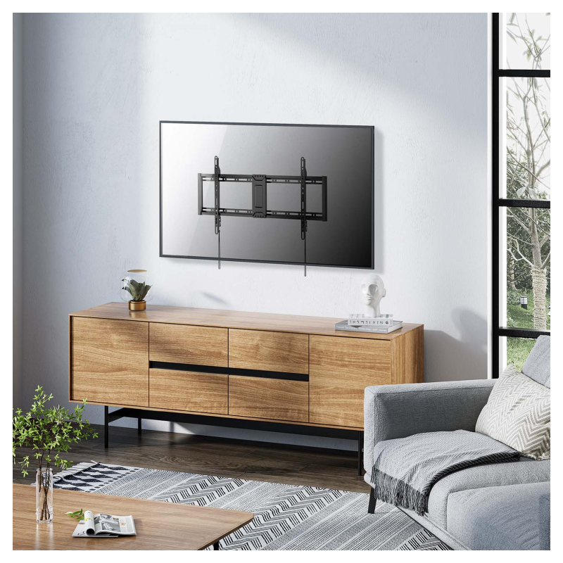 AISENS Soporte Eco Ultra Delgado Para Monitor/TV 75kg de 43″-100″, Negro