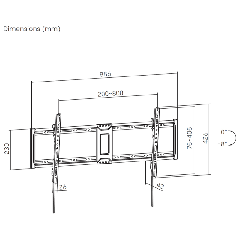 AISENS WT100T-367 soporte para TV 2,54 m (100″)