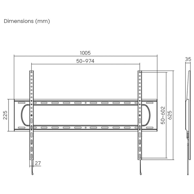 AISENS WT120F-293 soporte para TV 3,05 m (120″)