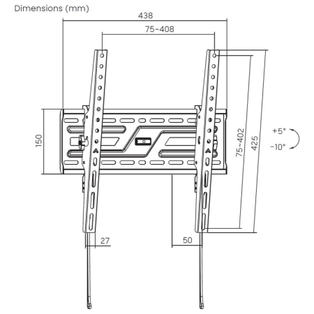 AISENS WT75T-311 soporte para TV 190,5 cm (75″)
