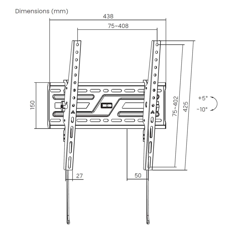 AISENS WT75T-311 soporte para TV 190,5 cm (75″)