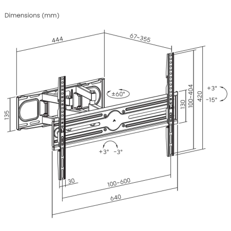 AISENS WT80TSLE-327 soporte para TV 2,03 m (80″)