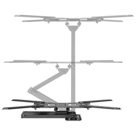AISENS Soporte Eco Giratorio, Inclinable Para Monitor/TV 30kg (3 Pivotes) De 23″-65″, Negro