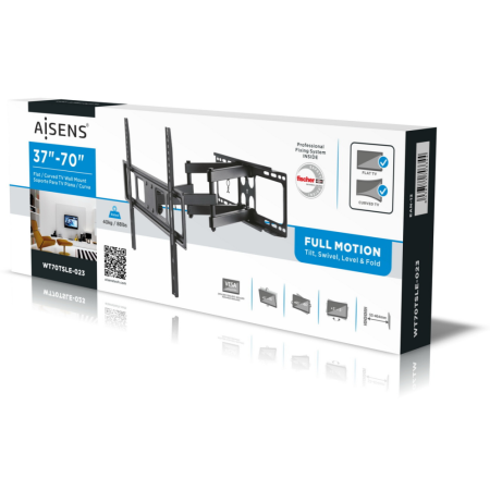 AISENS WT70TSLE-023 soporte para TV 177,8 cm (70″) Negro