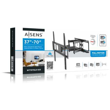 AISENS WT70TSLE-023 soporte para TV 177,8 cm (70″) Negro