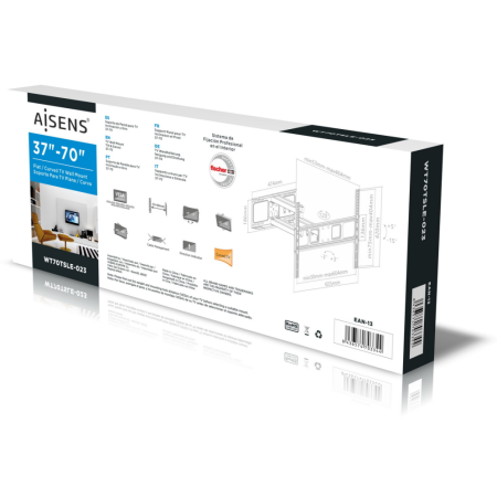 AISENS WT70TSLE-023 soporte para TV 177,8 cm (70″) Negro