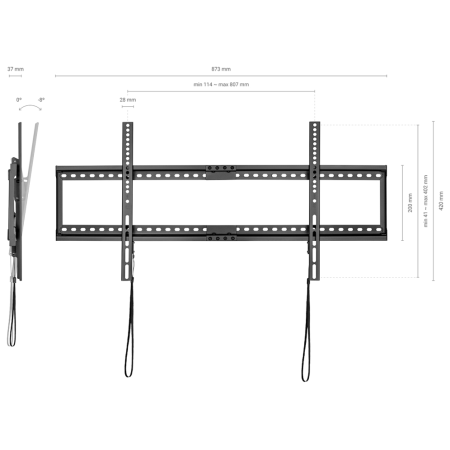 AISENS Soporte ECO Inclinable para Monitor/TV 75Kg de 37-90, Negro