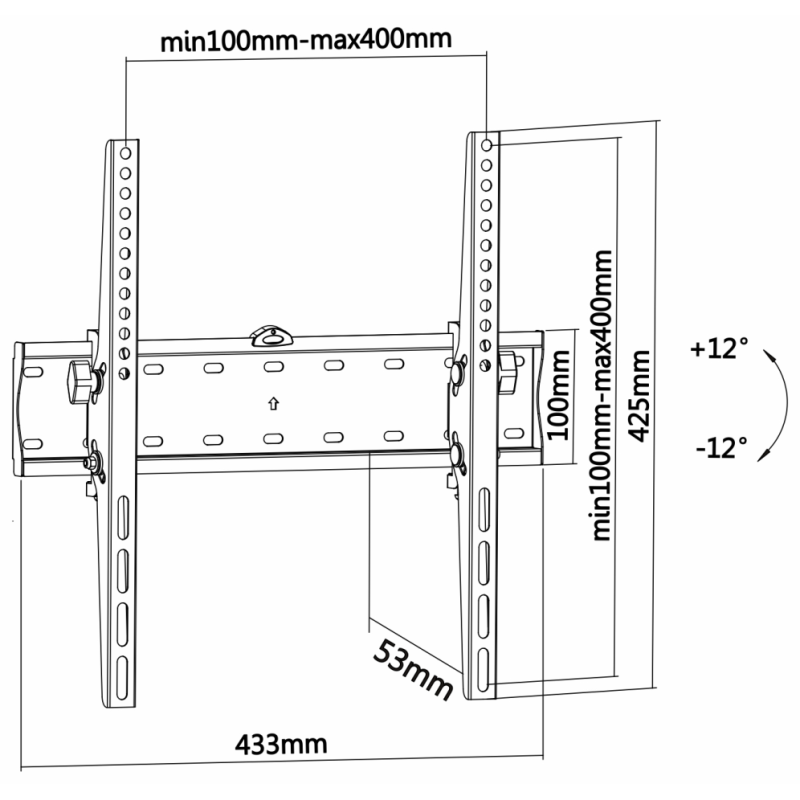 AISENS WT55T-015 soporte para TV 81,3 cm (32″) Negro