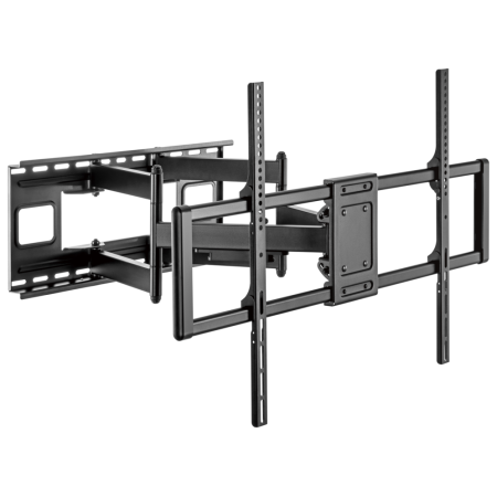 AISENS Soporte Pro Giratorio, Inclinable Y Nivelable Para Monitor/tv 120kg De 60-120, Negro
