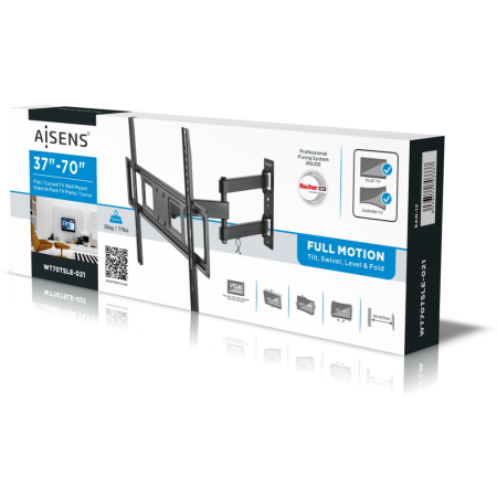 AISENS WT70TSLE-021 soporte para TV 177,8 cm (70″) Negro