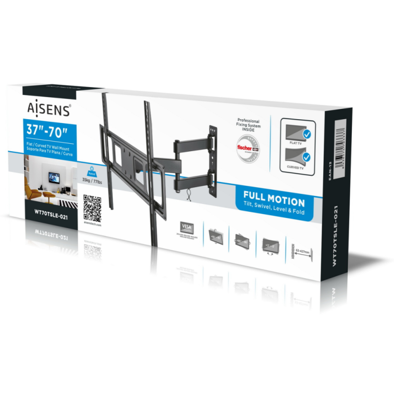 AISENS WT70TSLE-021 soporte para TV 177,8 cm (70″) Negro