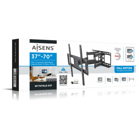 AISENS WT70TSLE-027 soporte para TV 177,8 cm (70″) Negro