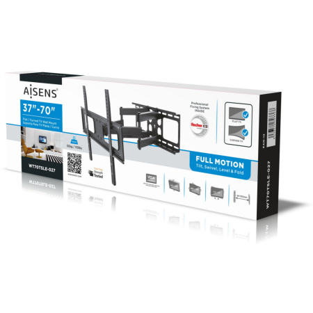 AISENS WT70TSLE-027 soporte para TV 177,8 cm (70″) Negro