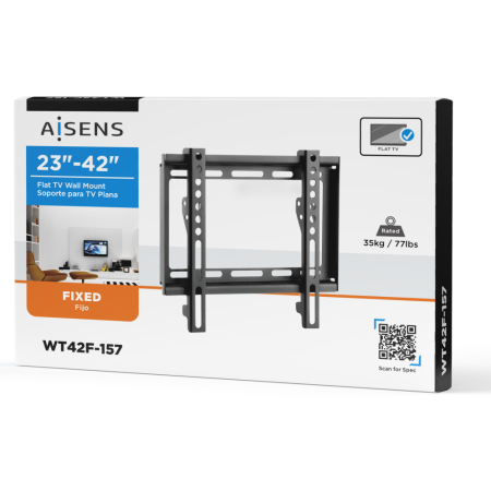 AISENS Soporte Eco Ultra Delgado Para Monitor/tv 35kg De 23-42, Negro