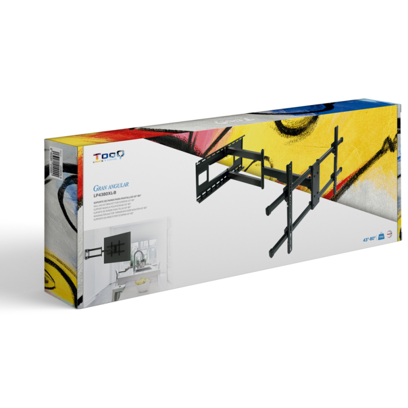 TooQ LP4380XL-B soporte para TV 2,03 m (80″) Negro