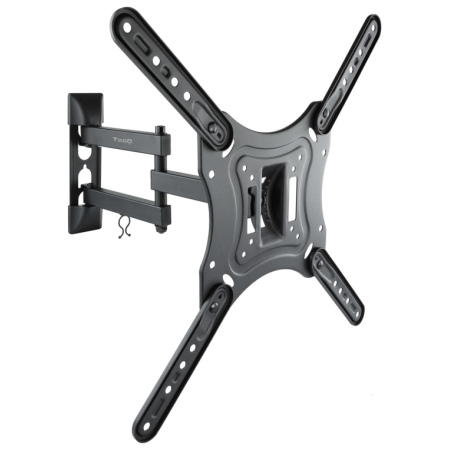 TooQ Soporte Giratorio e Inclinable para Monitor / TV LCD, Plasma de 23”- 55”, con Tres Pivotes, Negro
