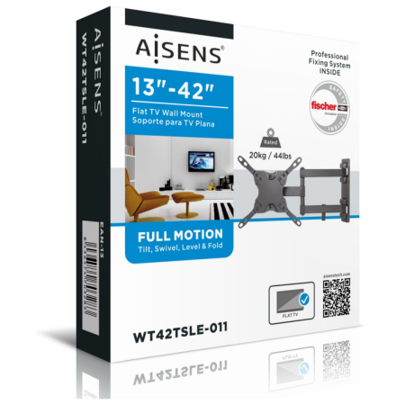AISENS WT42TSLE-011 soporte para TV 106,7 cm (42″) Negro