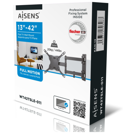 AISENS WT42TSLE-011 soporte para TV 106,7 cm (42″) Negro