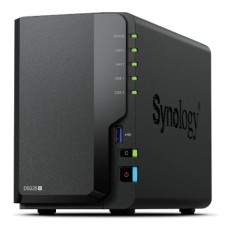 Synology DiskStation DS225+ 2 Bay NAS Escritorio Intel® Celeron® J4125 2 GB DDR4 Synology DSM Negro