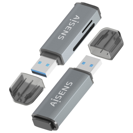 AISENS ASCR-2A09-GR lector de tarjeta USB 3.2 Gen 1 (3.1 Gen 1) Type-A