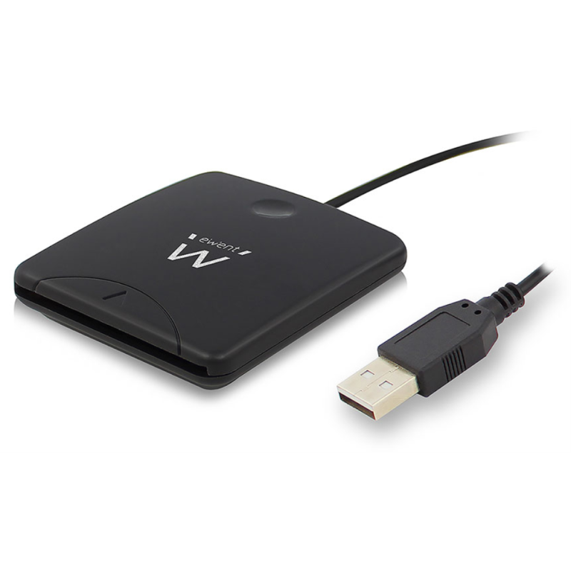 Ewent EW1052 lector de tarjeta inteligente USB USB 2.0 Negro