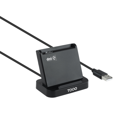 TooQ Lector de Tarjetas Inteligentes DNIe VISION USB 2.0, Negro