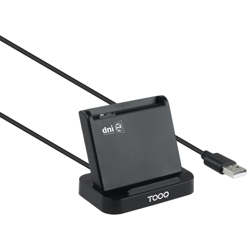 TooQ Lector de Tarjetas Inteligentes DNIe VISION USB 2.0, Negro