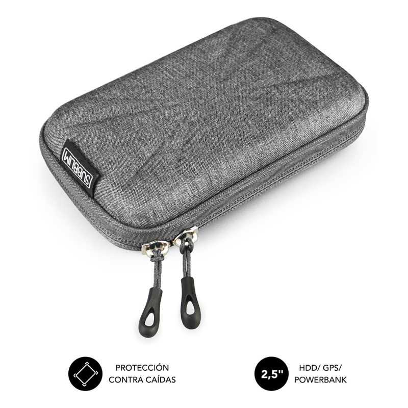 SUBBLIM Funda Disco Duro HDD Business Case 2,5″ Grey