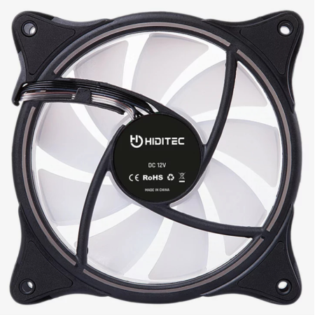 Hiditec N18 ARGB Carcasa del ordenador Ventilador 12 cm Negro