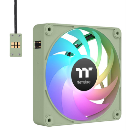 Thermaltake CL-F196-PL12MG-A sistema de refrigeración para ordenador Carcasa del ordenador Ventilador 12 cm Verde 3 pieza(s)