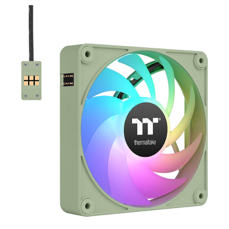 Thermaltake CL-F196-PL12MG-A sistema de refrigeración para ordenador Carcasa del ordenador Ventilador 12 cm Verde 3 pieza(s)