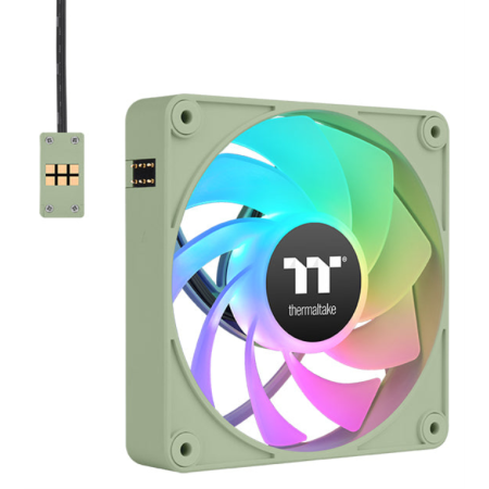 Thermaltake CL-F198-PL12MG-A sistema de refrigeración para ordenador Carcasa del ordenador Ventilador 12 cm Verde 3 pieza(s)