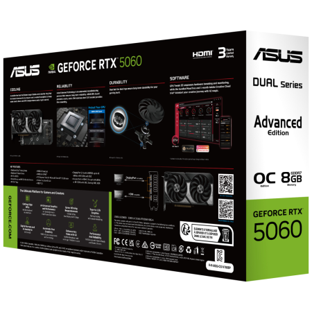 ASUS Dual -RTX5060-O8G-A NVIDIA GeForce RTX 5060 8 GB GDDR7