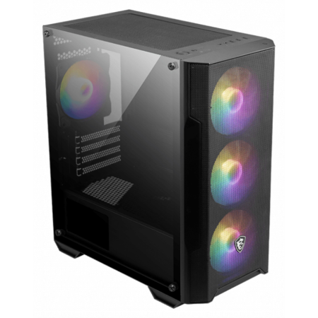MSI MAG Forge M100A Micro Torre Negro, Transparente