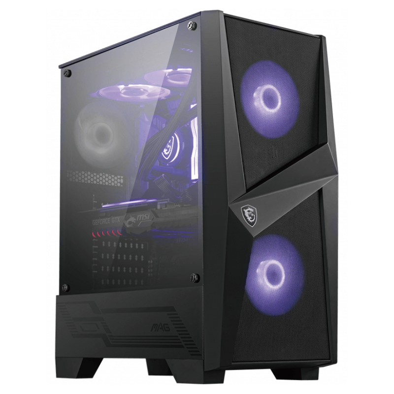 MSI MAG Forge 100M Midi Tower Negro, Transparente
