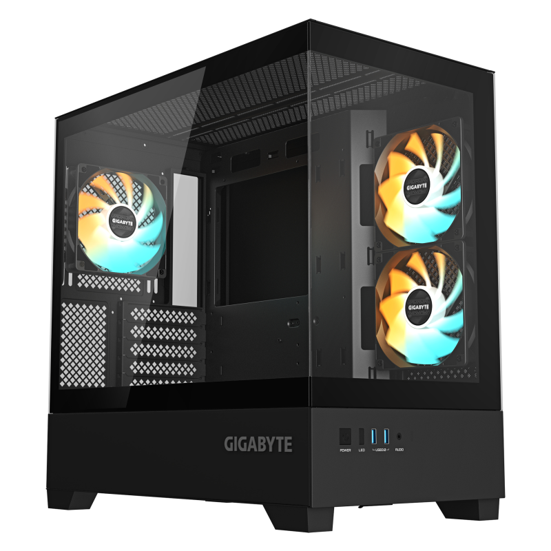 GIGABYTE C201 PANORAMIC Midi Tower Negro